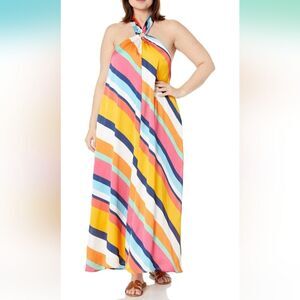 The Drop Women's Shaana Halter Neck Maxi Dress Size 4X NWT
